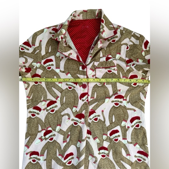 Nick & Nora, Christmas Sock Monkey Sleepshirt, Size Small - Picture 7 of 9